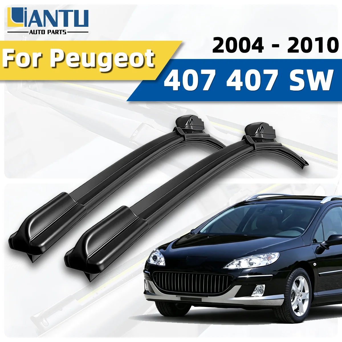 2pcs Automotive Front And Rear Windshield Wiper Durable Advanced Wiper Fit For Peugeot 407 407 SW 2004-2010 Automotive Parts
