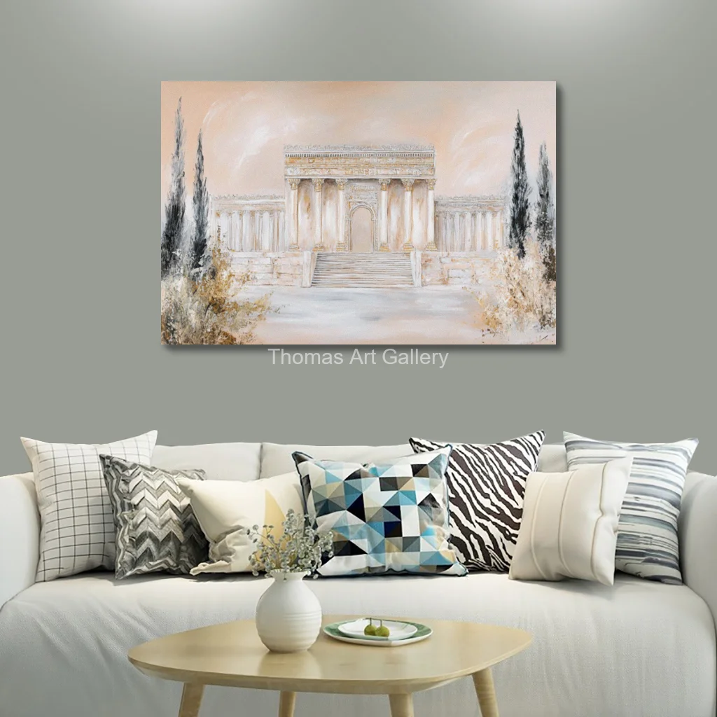 Large Abstract Canvas Prints HD Jerusalem Archaeological Ancient Holy Temple Jewish Wall Art for Living Room Home Office Decor
