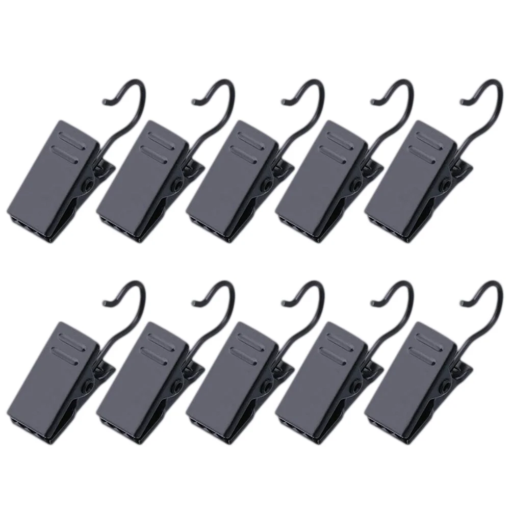 

100 Pcs Black Curtain Pothook Iron Hooks Strong Bathroom Curtain Clips Bedroom Living Room Decor Hardware