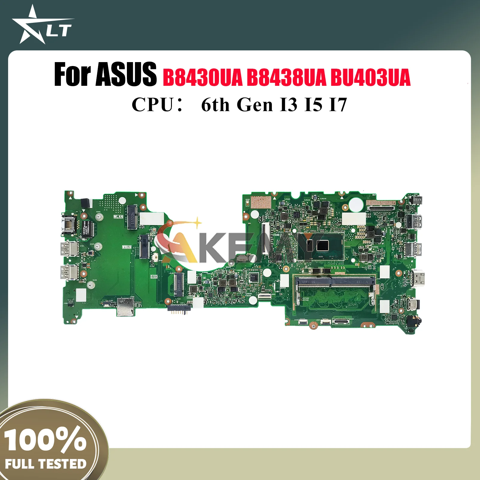 

BU403UA Laptop Motherboard For ASUS ExpertBook B8430UA B8438UA BU403U BU403UA Notebook Mainboard With I3 I5 I7 CPU 100% tests OK