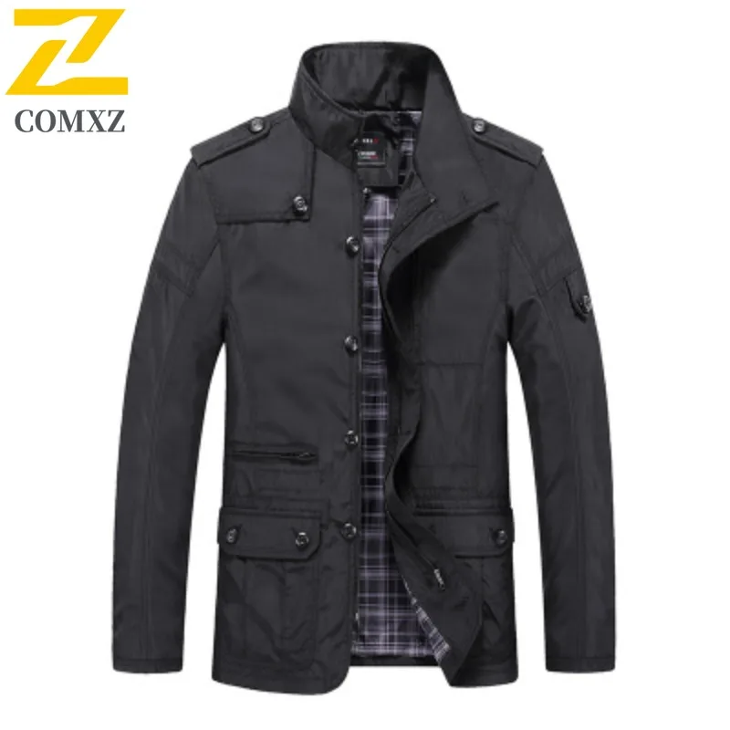 

COMXZ 2025 Мужская осенняя куртка свободного покроя, модная куртка с несколькими карманами для путешествий на открытом воздухе, кемпинга, пешего туризма, техническая одежда, ветровки, куртки