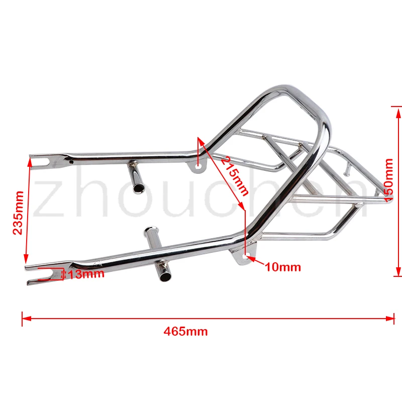 Reposabrazos trasero de tubo de hierro para DAX, piezas de repuesto para portaequipajes de asiento trasero de motocicleta, modificación Jincheng 70