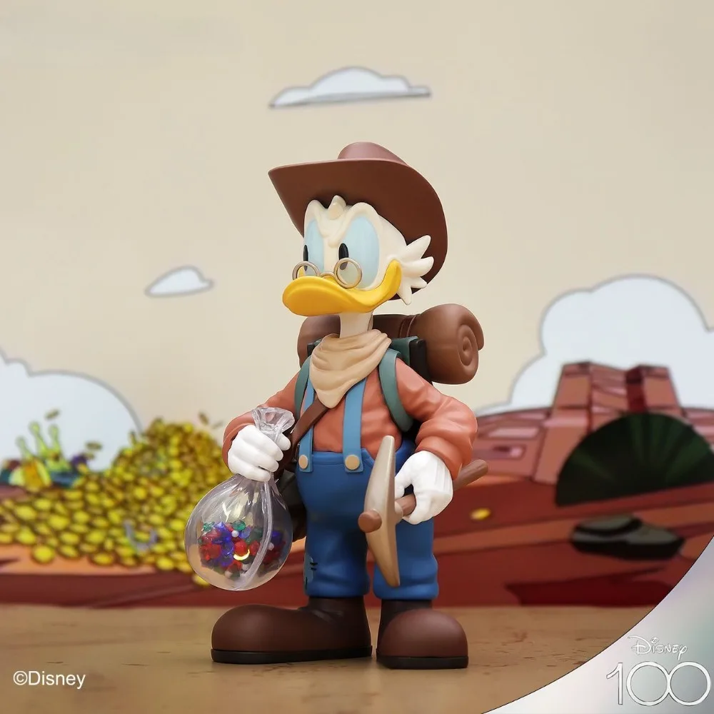 Genuine Morstorm Disney Scrooge Mcduck Figure Cartoon Explorer Scrooge Mcduck Action Figurine Anime Model Doll Toy Ornament Gift