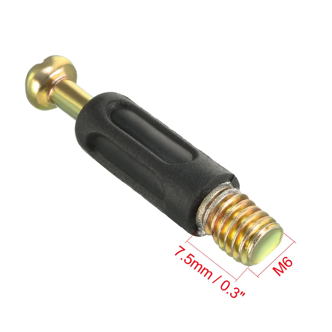 Uxcell 8/10/15/20Pcs Furniture Connecting Fittings 6mm Thread Dia 35/40mm Length Bolt Screw Fastener Plastic Covered for Cabinet