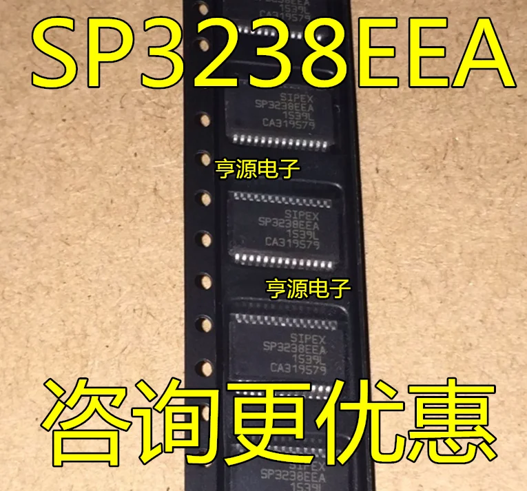 10PCS SP3238  SP3238EEA SP3238ECA SSOP28 +3.0V+5.5V RS-232