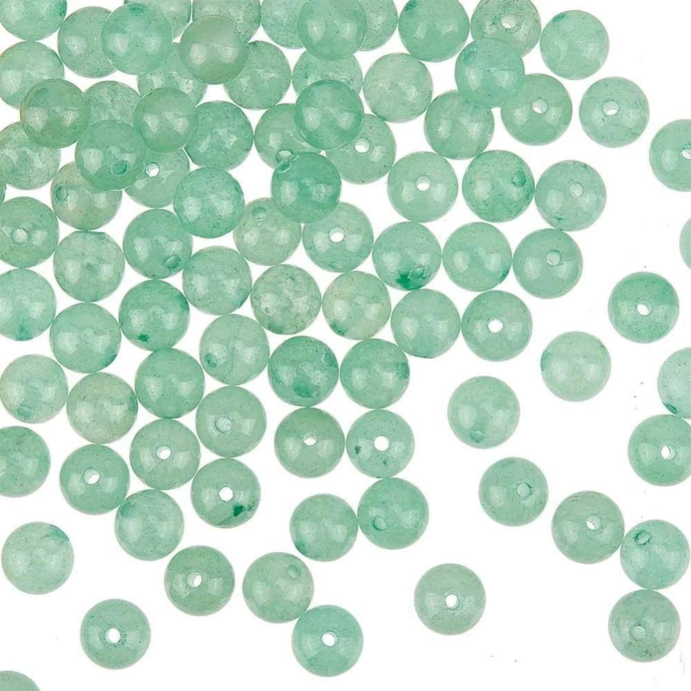 252pcs Natural Beads 6mm Natural Green Aventurine Round Loose  Gemstone Gem Natural  for Bracelet Necklace