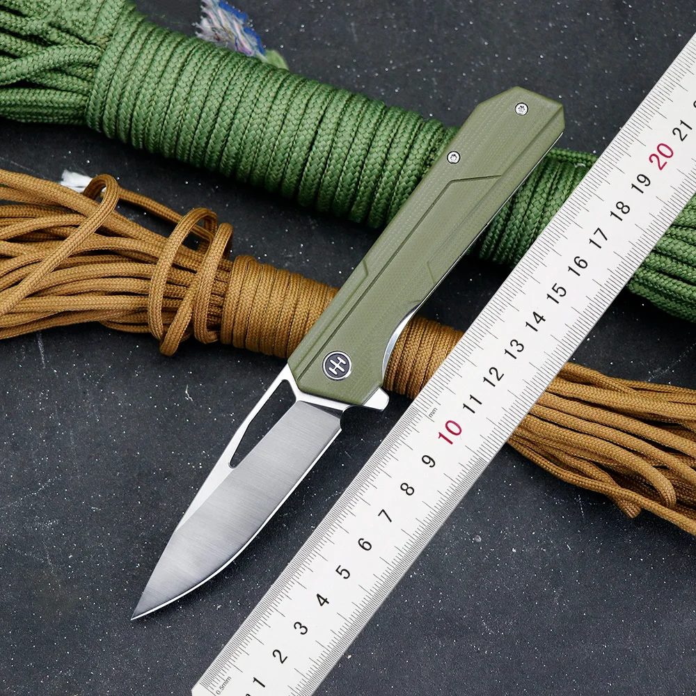 

2024 New XS Folding Fruit Knife, DC53 Steel Blade, G10 Fiber Handle, Portable Outdoor Camping Survival EDC Tool