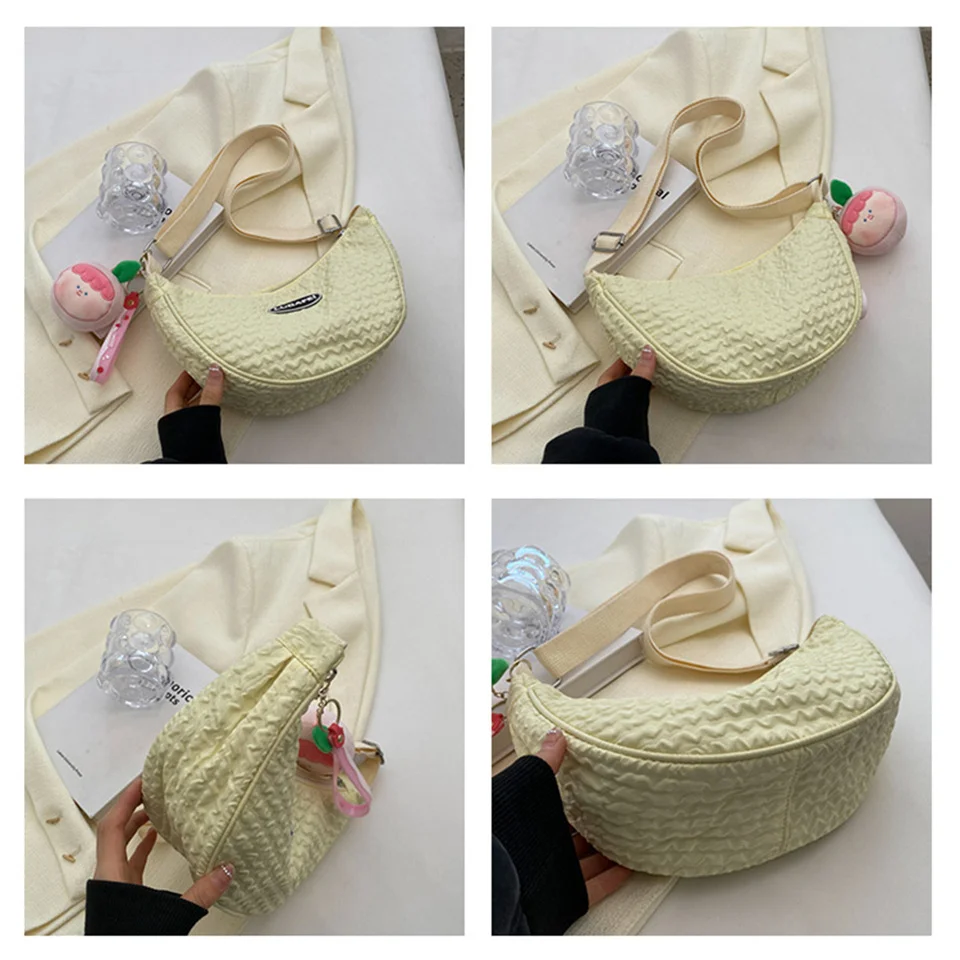 Bolsa de ombro multifuncional para mulheres, monocromática, de grande capacidade, lona, tiracolo, viagem, compras, bolsa, feminina, moda