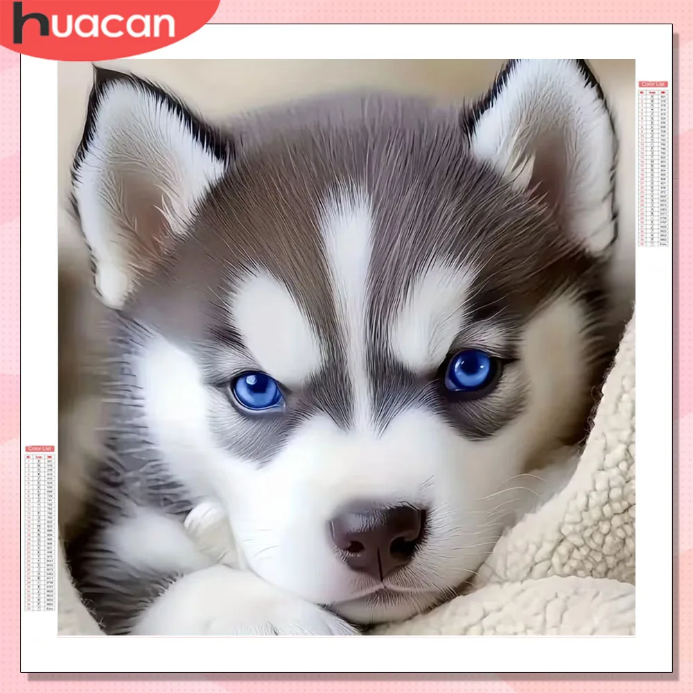 

Наборы для алмазной мозаики HUACAN: Алмазная вышивка с изображением собаки (полный квадратный/круглый алмазный бриллиант), новинки 2026 года, товары для домашнего творчества, персонализированные подарки