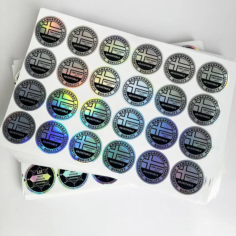 Maßgefertigte Holographische Regenbogen-Runde Logo-Namensaufkleber Farbreflektierende Urlaubsgeschenk-Verpackungsetiketten – Detail 3