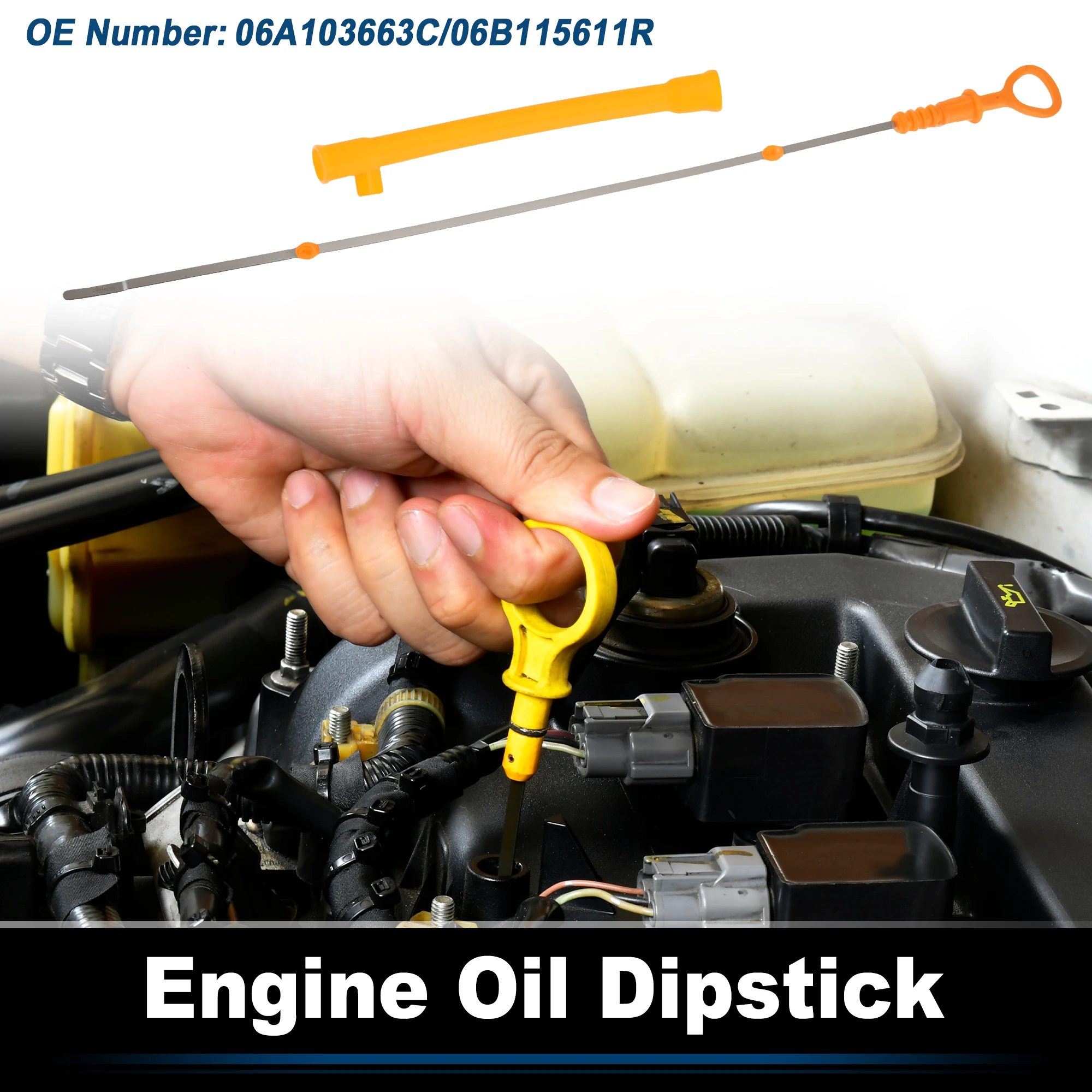 X Autohaux 06A103663C Oil Dipstick for Volkswagen Beetle 2000-2005 06A103663C/06B115611R