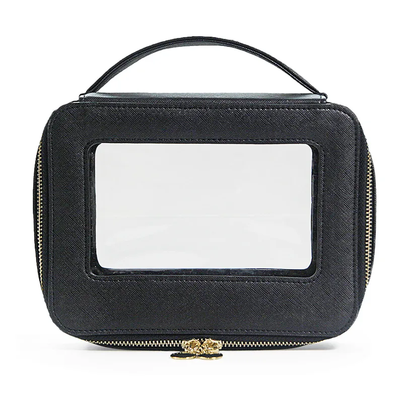 Nieuwe Mode High-End Draagbare Make-Up Case Met Hoge Beauty Waarde Reizen Draagbare Raamopening Transparante Pvc Make-Up Tas