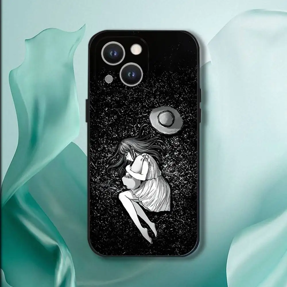 حافظة هاتف Goodnight Oyasumi Punpun لهاتف iPhone 17,16,15,14,13,12,11,Pro,XS,Max,XR,Plus,E,SE4,غطاء ناعم أسود صغير #5