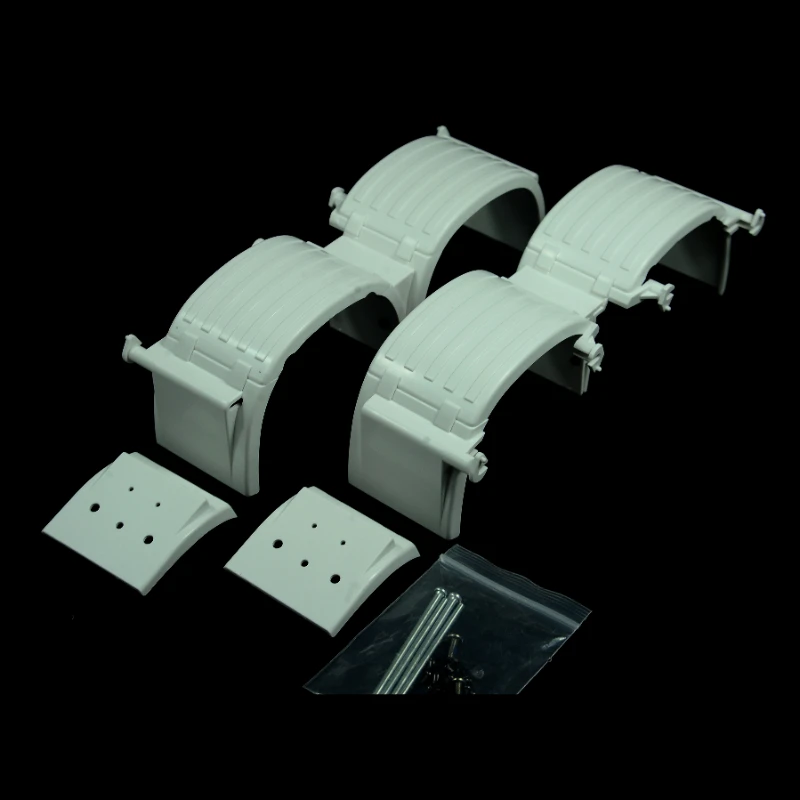 Guardabarros de Doble Eje para Camión RC Tamiya 1/14, Tractor Scania, MAN, Benz, Volvo, Protector de Ruedas 1:14, Piezas de Repuesto para Camiones Volquete