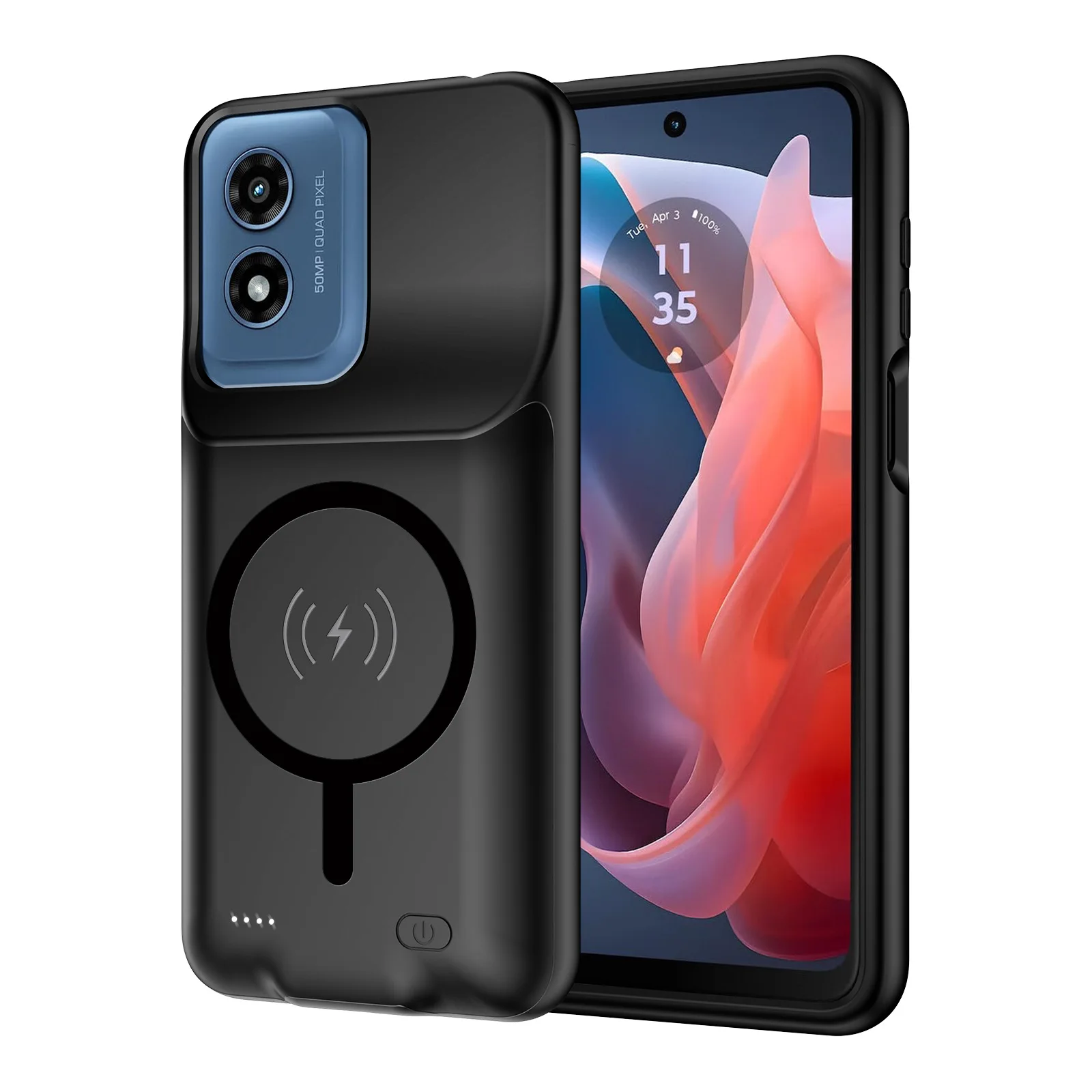 Magnetic Wireless Battery Charger Case For Motorola Moto G Play Soft Silicone Power Case Wireless PowerBank Charging Back Cover