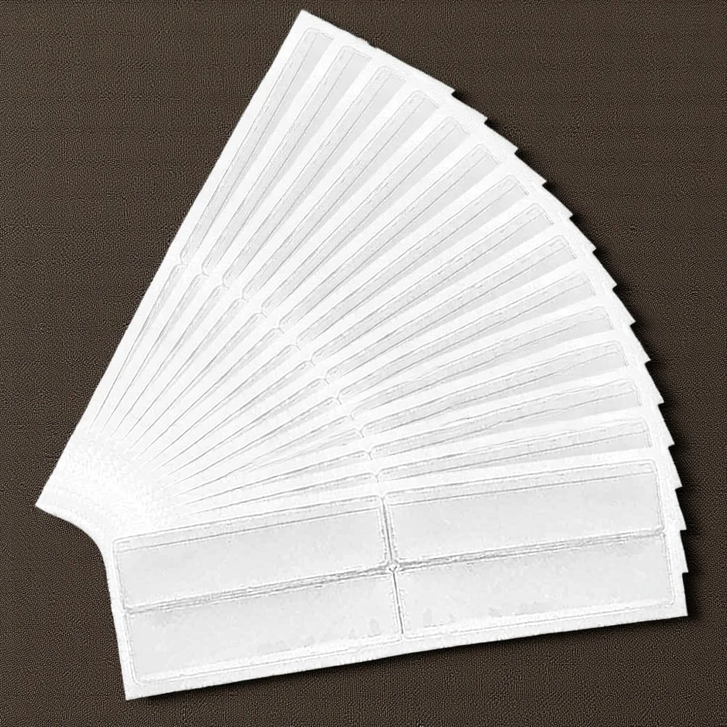 

4 Sheets Clear Self Adhesive Label Holders Waterproof Pouches for Index Cards Office School Use Label Holders for Storage Bins