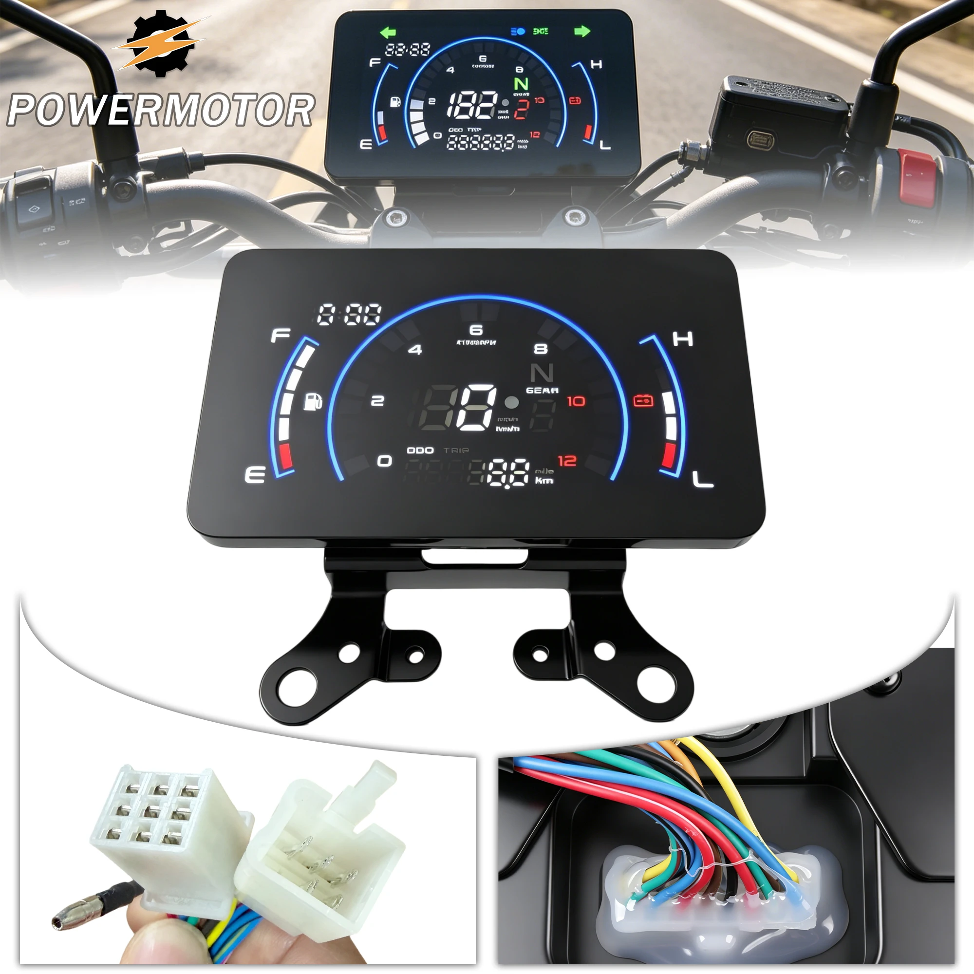 Velocímetro Digital para Motocicleta, Conjunto de Velocímetro para Vento Ryder 150 XPRESS 150 170 ECLIPSE 150 200, Tacómetro LCD, Odómetro