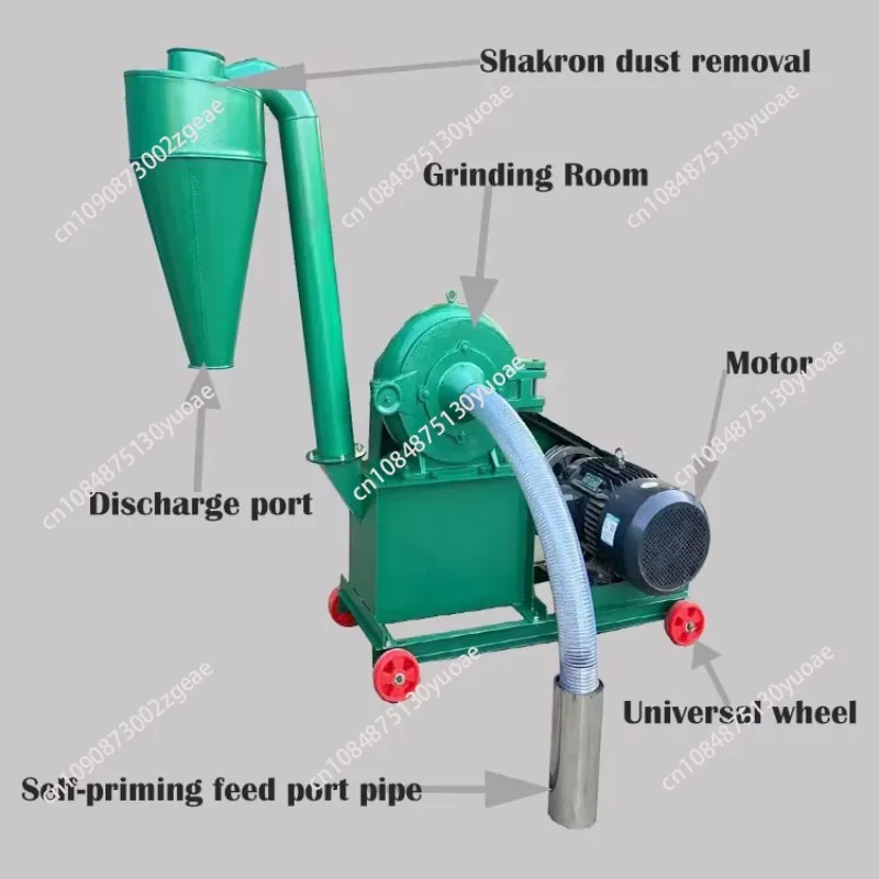 Home Use Electric Corn Maize Mill Machine Small Self-Suction Rice Bean Grinder Engine For Flour Grain Animal Feed Chaff Cutter
