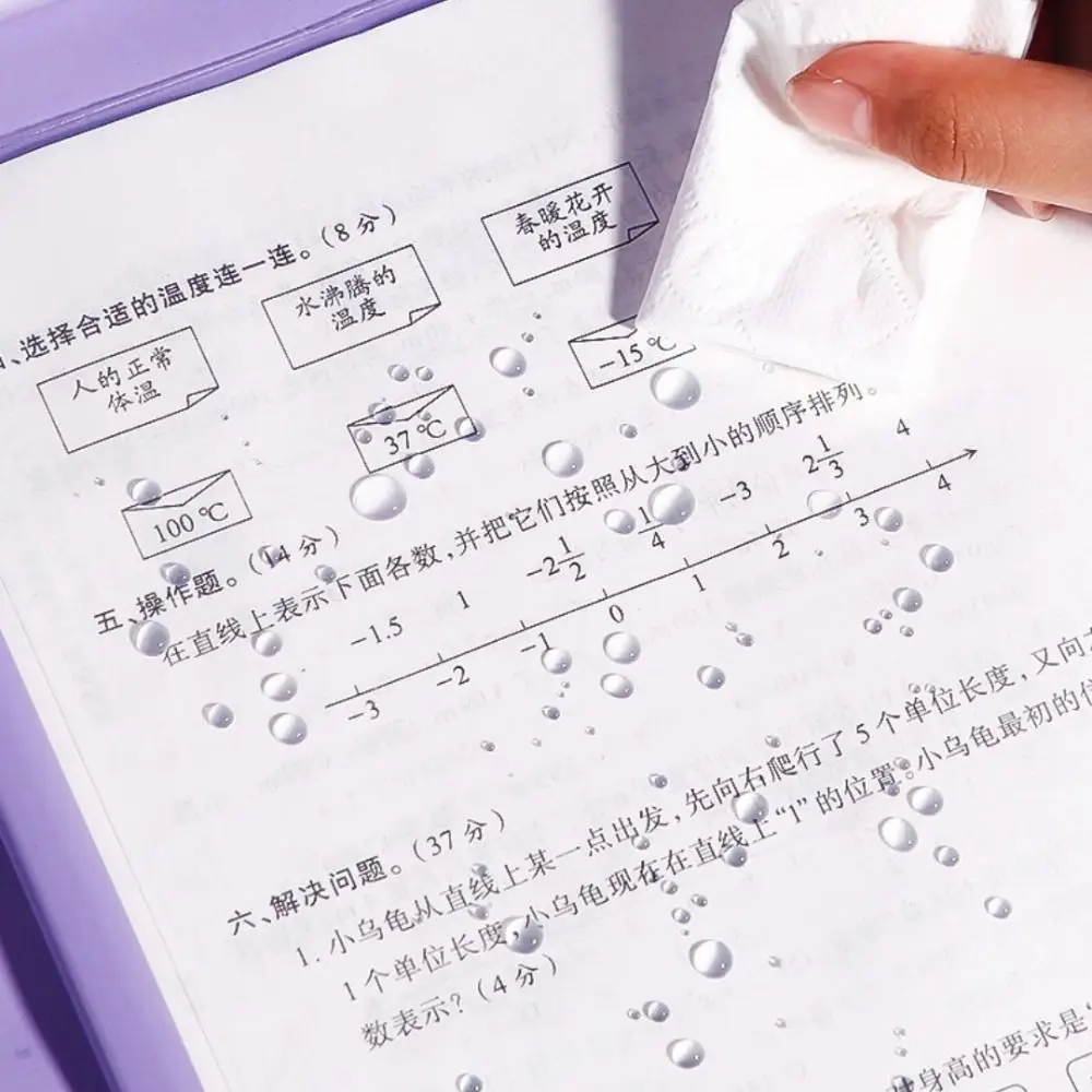 10pcs Gradient Morandi Color A4 Draw Rod Folder Transparent Large-capacity Pull Rod Clip Waterproof Cute Document Rod Clamp