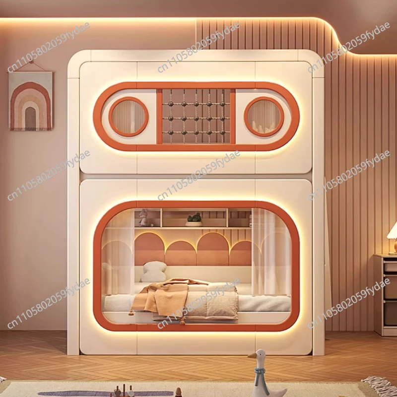 Modern luxury bunk bed 2 people bedroom beds Mother child Double bed with mattress bedroom furniture