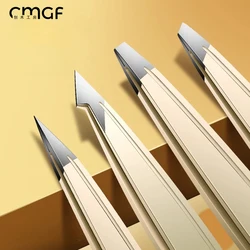 Cmgf high precision eyebrow clip small tweezers eyebrow trimming beard pulling tool, stainless steel false eyelash clip set