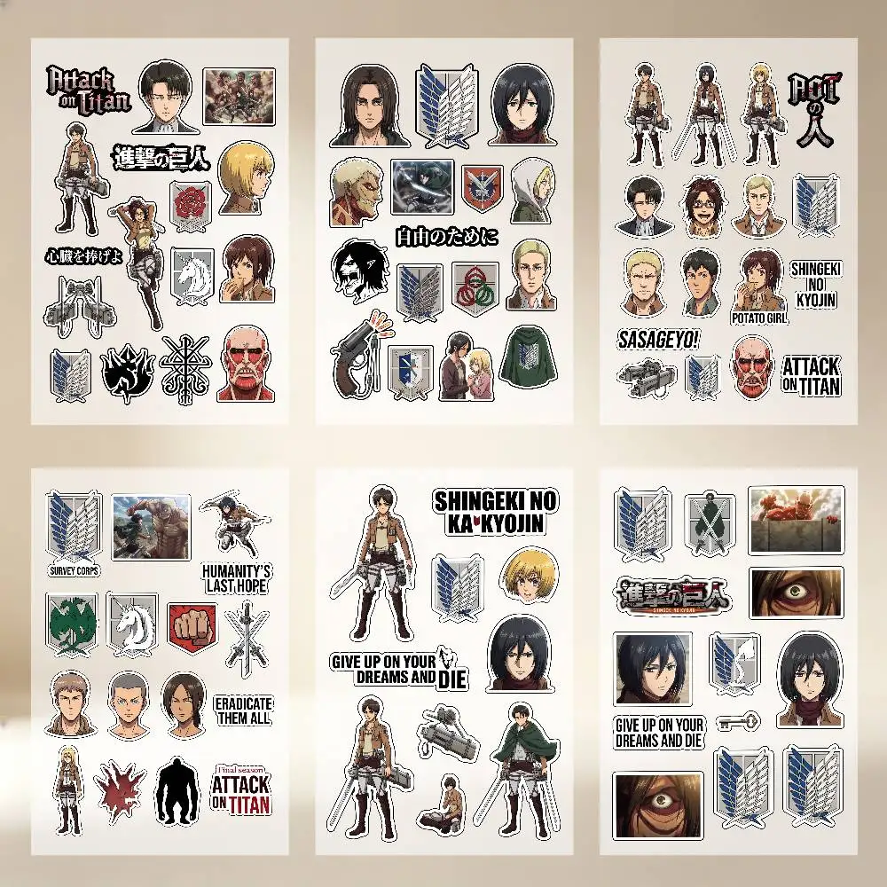 Hot-blooded Anime Attack On Titan Stickers Auto Body Bumper Windows Motorcycle Laptop Walls Vinyl Decal Car Tuning Accessories