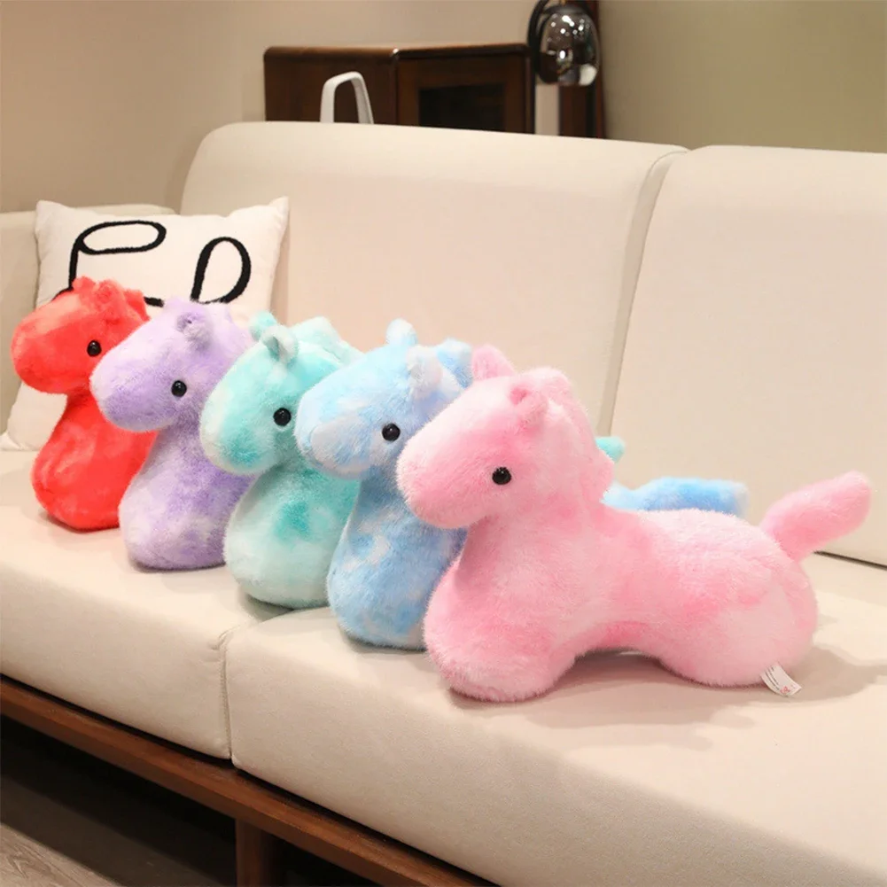 2026 25cm caballo colorido juguete de peluche Año Nuevo mascota caballo muñeco de peluche encantador regalo de Año Nuevo regalo de Navidad para niños niñas