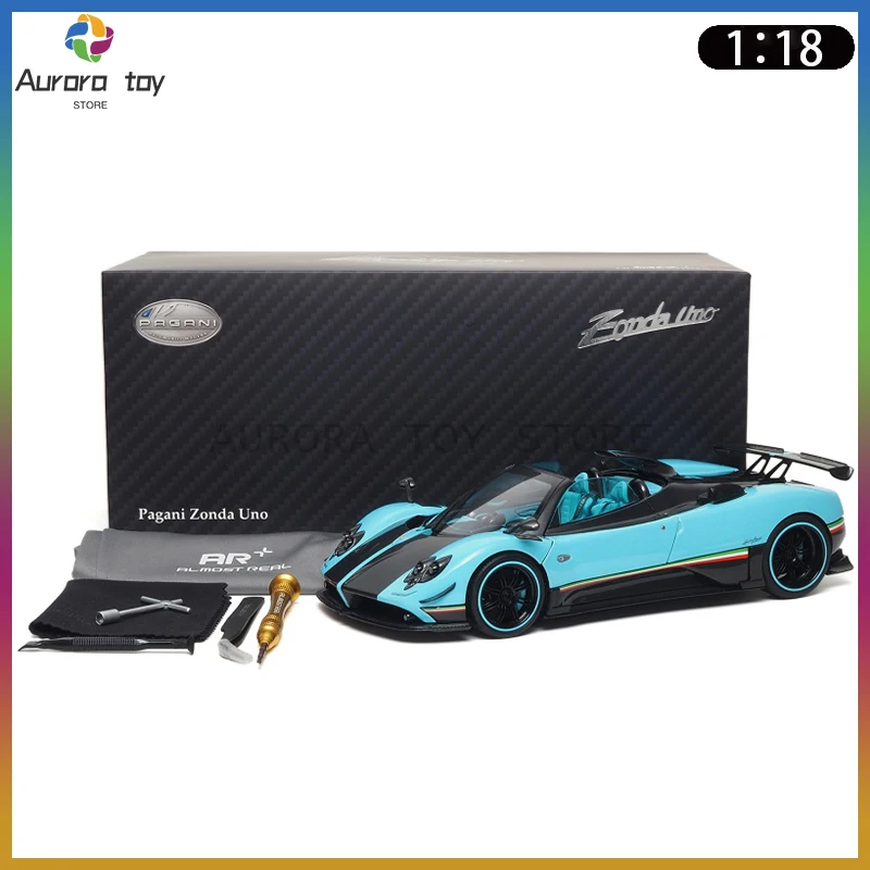 

Новая почти настоящая модель автомобиля 1/18, модель автомобиля Pagani Zonda Uno, модель автомобиля из сплава, имитация автомобиля, литая под давлением AR Box, игрушечный орнамент, подарок на день рождения на заказ