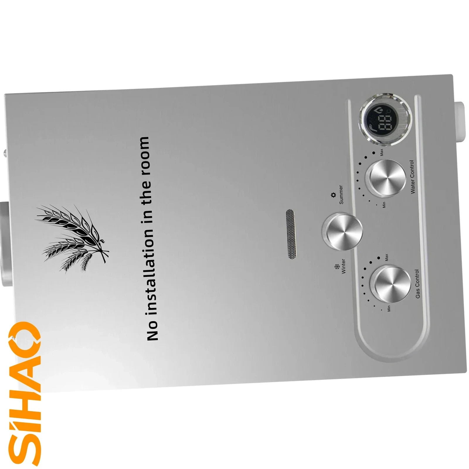 

SIHAO LPG Water Heater 6L 8L 10L 12L 16L 18L Liquefied Petroleum Gas Water Heater Tankless Stainless Steel Boiler Outdoor