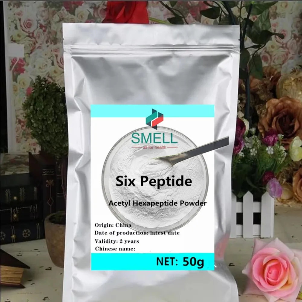 

98% Six Peptide Powder: Potent Whitening, Custom for Freckles, Self-Sealing Aluminum Foil Packaging