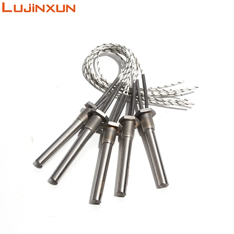 LUJINXUN Stainess Steel M16 x 1.5 Thread Cartridge Heater 12*100mm 12V/24V/36V/48V 100W-300W Electric Heating Element 1pc