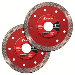 EZARC 115mm/125mm Super Thin Diamond Saw Blades 2pcs Diamond Tile Blade for Cutting Porcelain Ceramic Granite Marble Tile