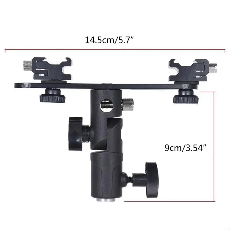 3HT Hot Shoe Mount Adapter Dual Screws Bracket Stand Holder for DSLR Camera