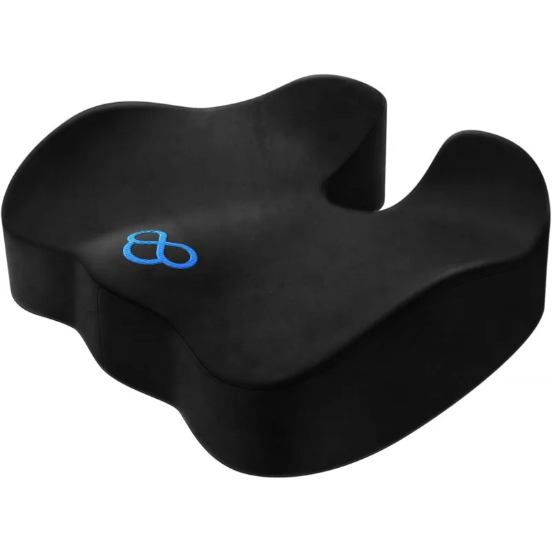 

BlissTrends Cushion,Thick Memory Foam Cushions for Office Chair, Car Seat, Airplane, Relieving Pressure Tailbone Sciatica B