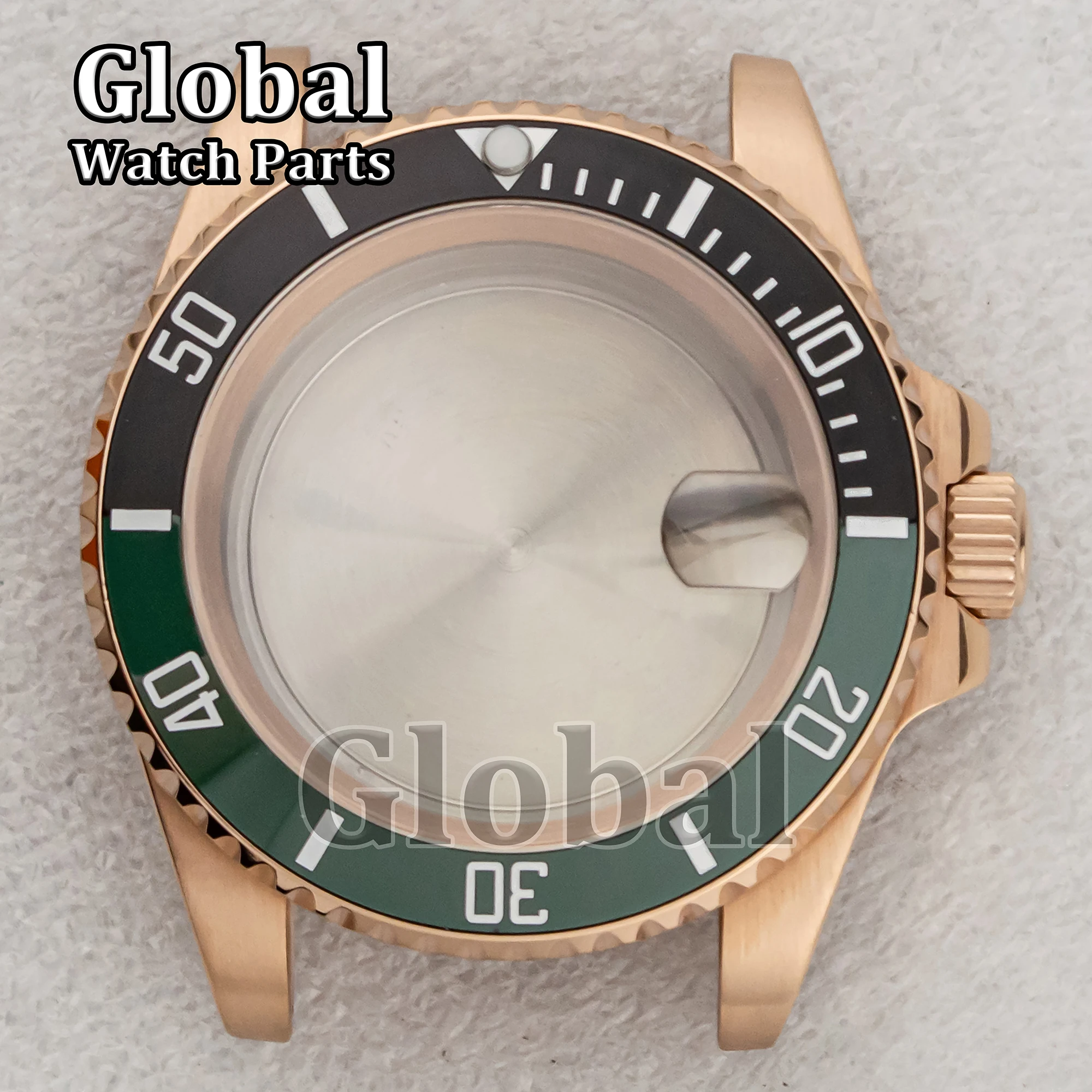 Корпус часов из розового золота 40 мм для SUB GMT Fit NH35, автоматический механизм, корпус из нержавеющей стали, сапфировое стекло, запасные части для часов