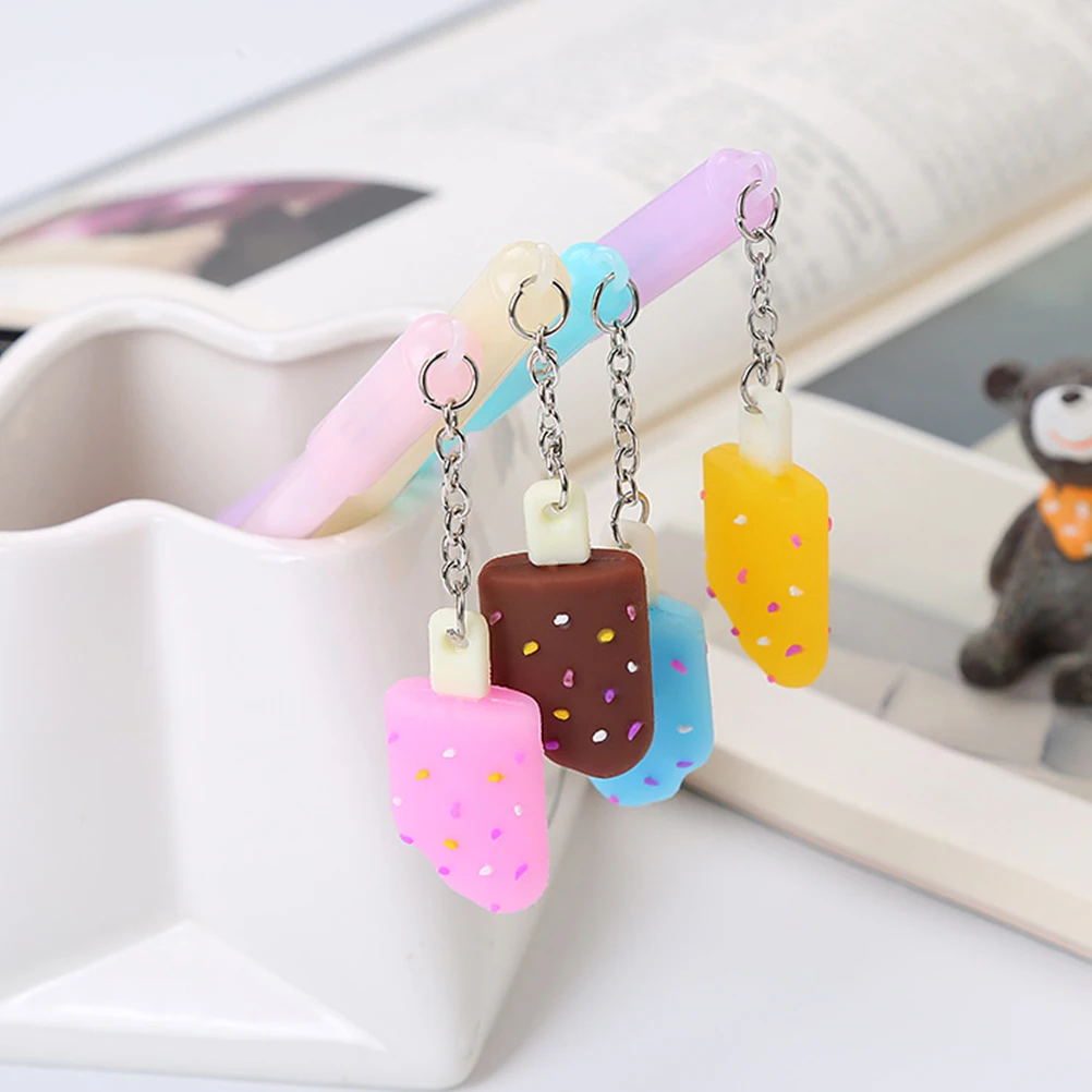 

10 Pcs Cartoon Gel Pens Pendant Chocolate Ink Ice Cream Office School Stationery s