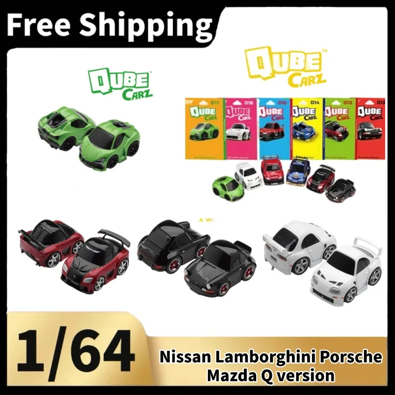[In Stock] Mini GT Qube Carz 1/64 Diecast Alloy Chibi‑Style Car Model Assorted Set, Static Hobby Collectible Vehicles