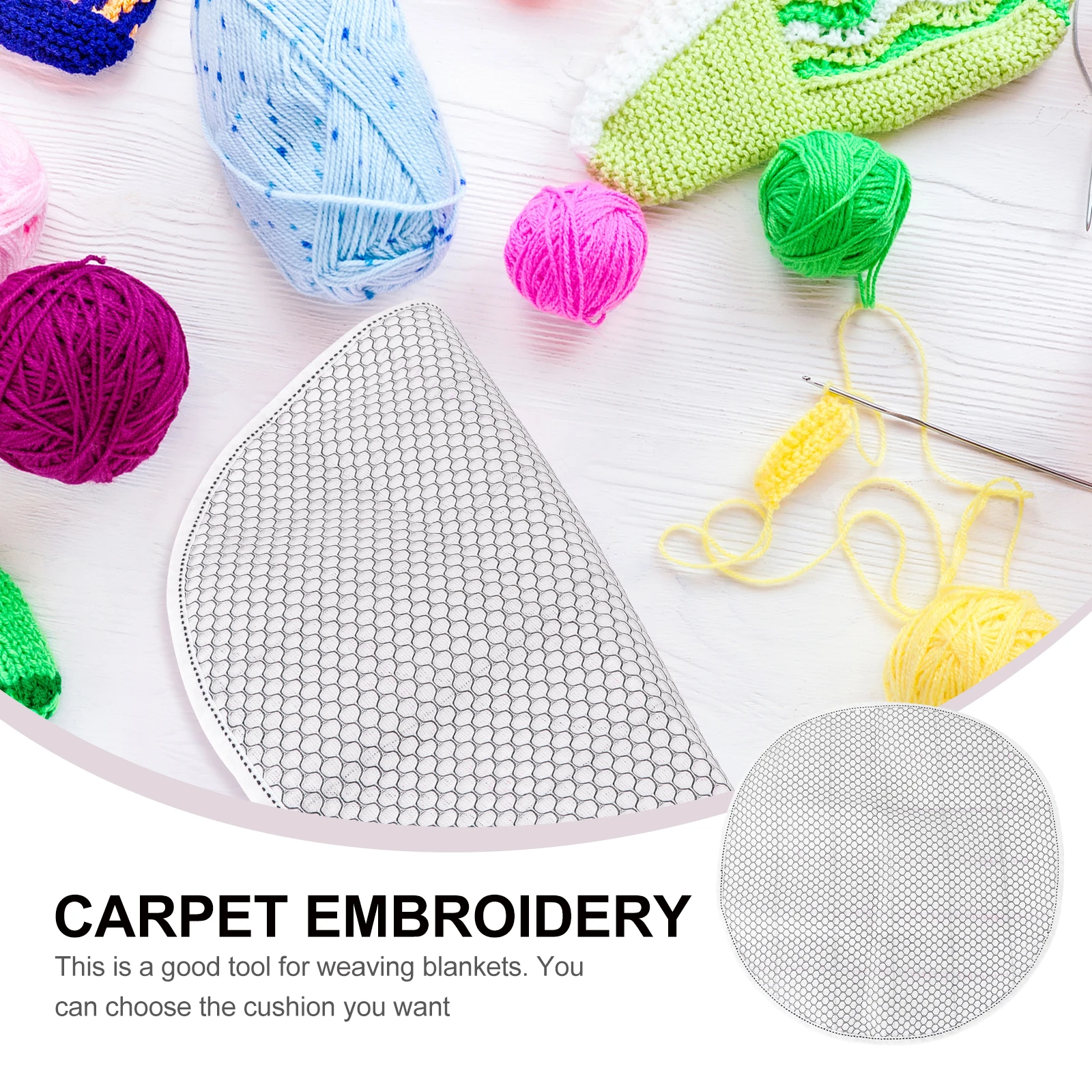 

1pc Diy Carpet Embroidery Cloth Creative Sturdy Base Fabric Foldable Portable Material For Diy Carpet Making White 38X38Cm