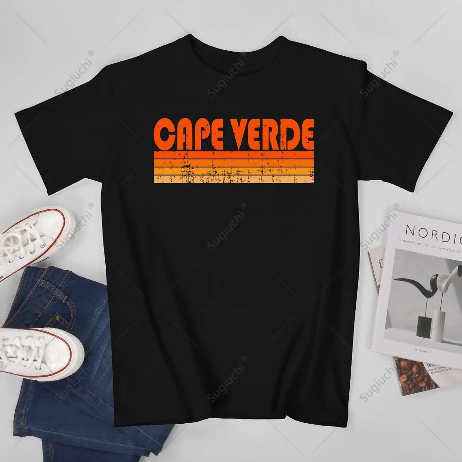 Unisex Men Vintage Grunge Style Cape Verde Premium Tshirt Tees T Shirts Women Boys 100% Cotton T-Shirt