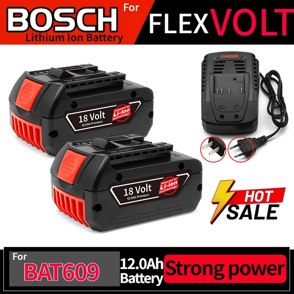 

Suitable for Bosch 18V battery 12000mAh, 12Ah Bosch tool battery, compatible with Bosch 18V series battery GSR180 GBH180 GSB180
