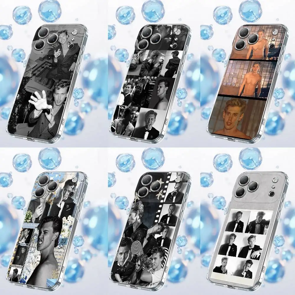 

Phone Case For iPhone 17,16,15,14,13,12,11 Plus,Pro,Max,Plus,E,SE4,Air,Mini A-Austin B-Butler Collage Transparent