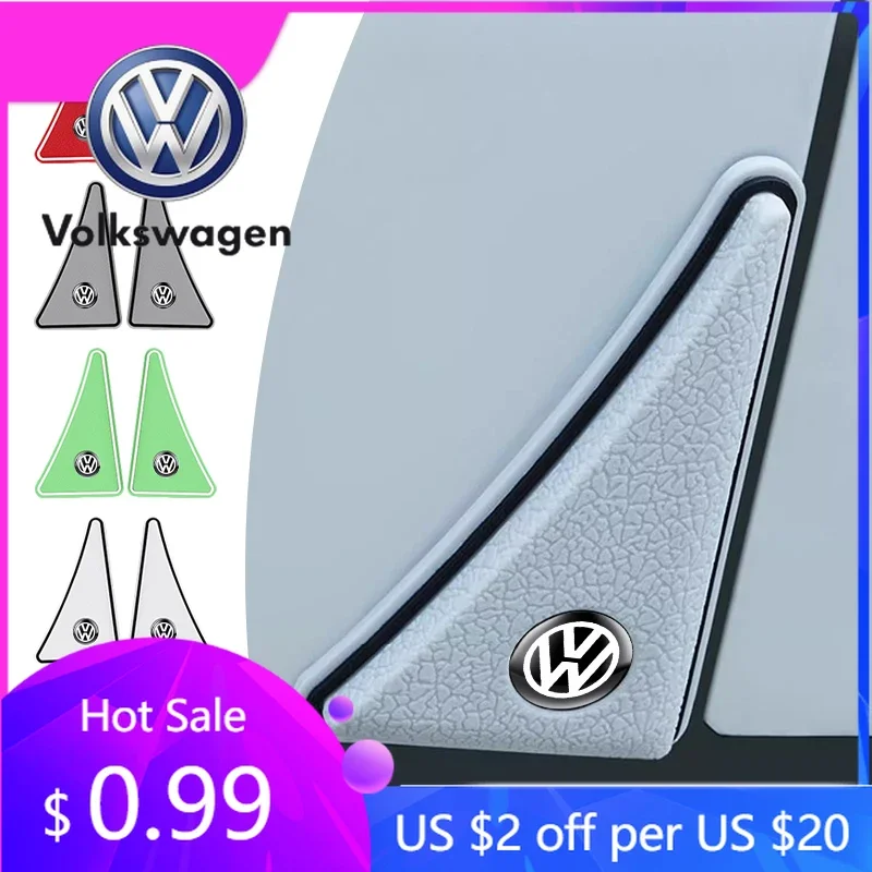 

For VW Volkswagen Jetta MK5 Golf 2PCS Car Badge Scratch Guard Anti-collision Door Corner Cover For Volkswagen VW Touran Beetle G