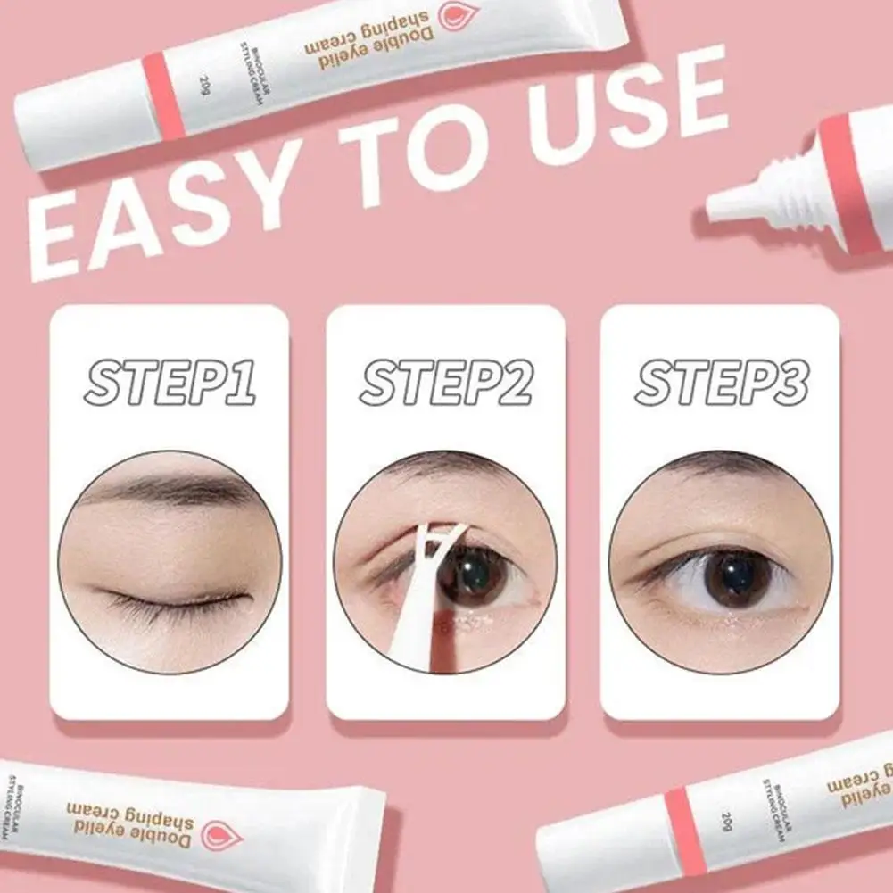 Double Eyelid Shaping Cream Double Eyelid Styling Cream Dry Double Invisible Adhesive Molding 20g Cream Eyelashes Eyelid Qu F8N6