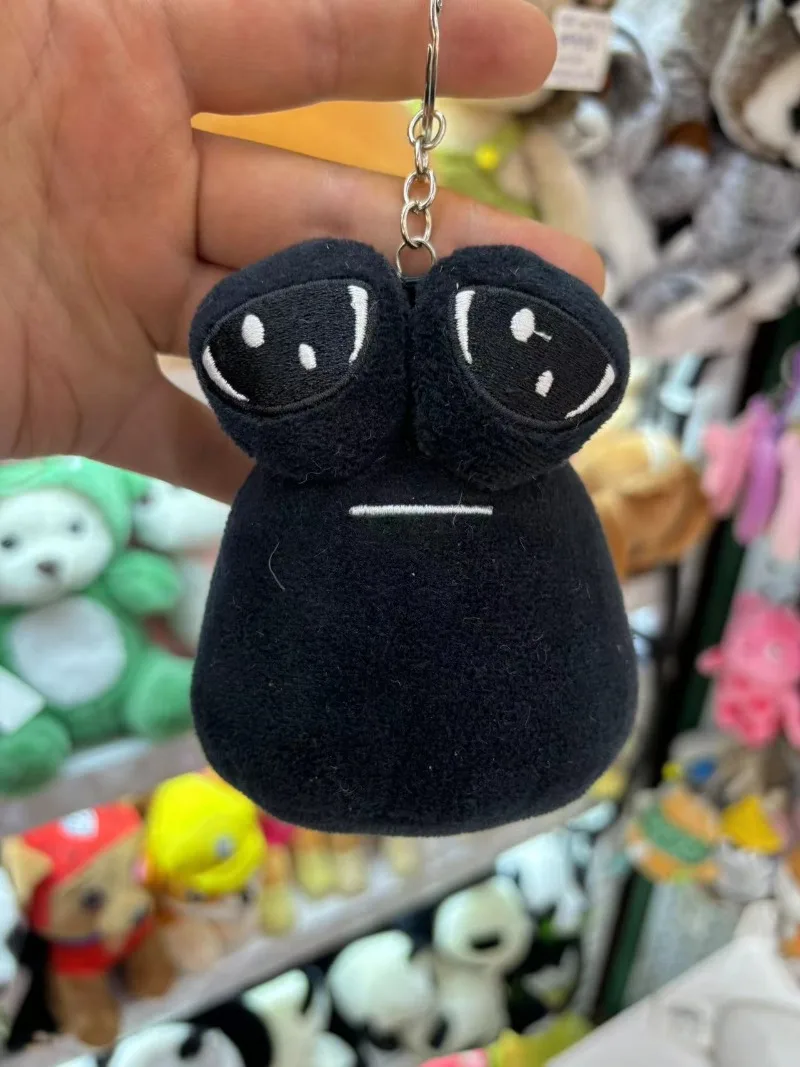 Hot 10cm Game My Pet Alien Pou Plush Keychain Furdiburb Emotion Alien Plushie Stuffed Animal Pou Doll for Kids Birthday Gifts