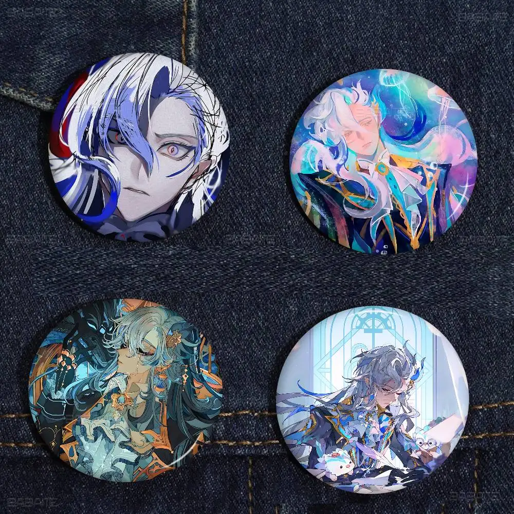 Popular Game G-Genshin I-Impact Neuvillette 58mm Animals Funny Brooches Badge Backpack Clothes Gift Accessory