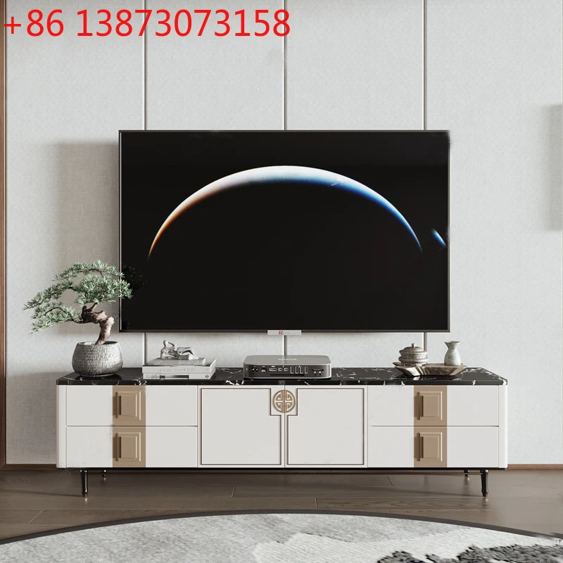 New Chinese style, TV cabinet model room art, locker, light luxury creative side cabinet