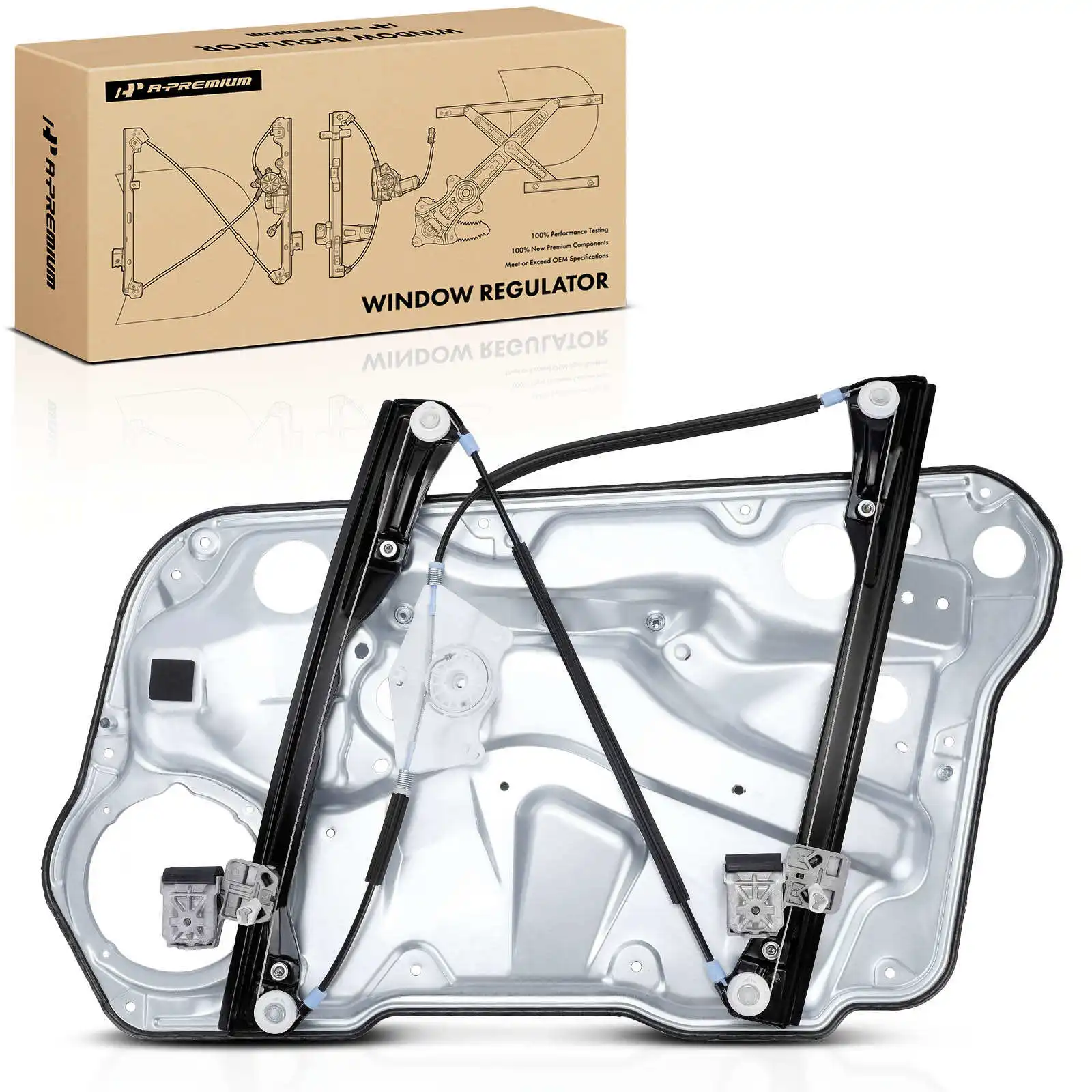 A-Premium Front Driver Side Power Window Regulator Interior Door withPanel without Motor for Volkswagen Jetta 1999-2005 Golf