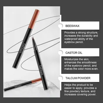 EELHOE 4 Forks Voděodolná tužka na obočí Dlouhotrvající Přírodní Černá Tmavě Hnědá Tekuté Pero na Obočí Dámské Oční Kosmetika 12g/ks 10 nejlepší prodej voděodolná tužka na obočí - №10