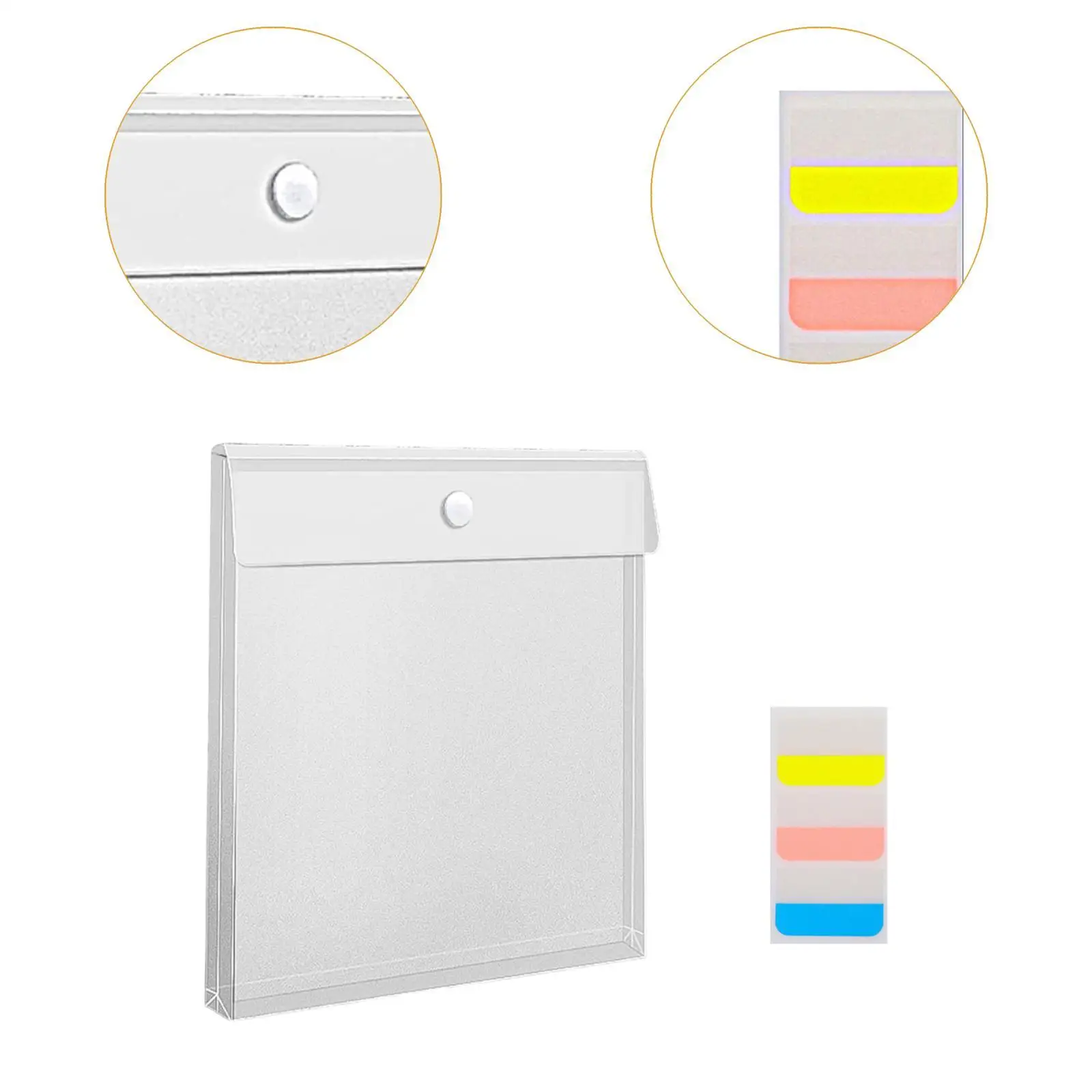 24Pcs Scrapbook Paper Storages File Bags with Stickers Document Organizer Paper Storage Bags File Folders for Cardstock