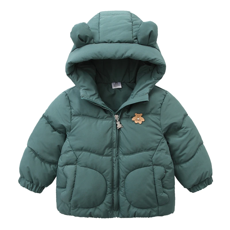 

Children's Jacket 2025 New Autumn Winter Baby Cotton Coat Thicken Kids Outerwear Hooded Parkas Warm Girls Boys Coat 2-5 Years